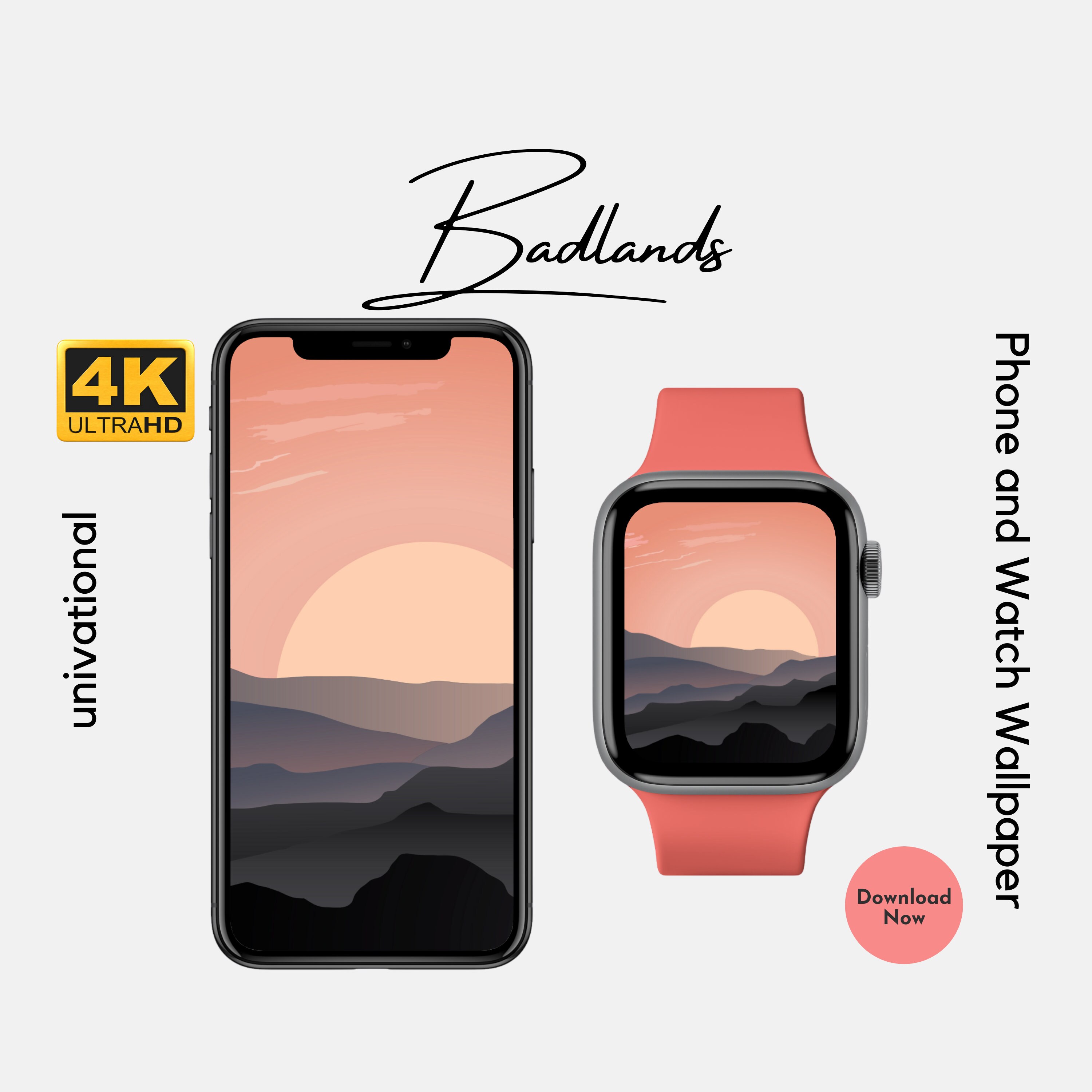 Iphone And Apple Watch Wallpaper Background Set Abstract Etsy