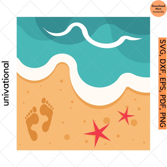 Beach Background SVG Sandy Beach Svg Shore Svg Beach Ocean | Etsy