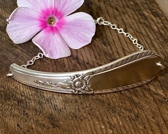 Bijoux en argenterie, bracelet old spoon, bracelet flatware, bijoux cuillère, vintage, plaque d’argent, cadeau pour maman, cadeau pour elle, bracelet