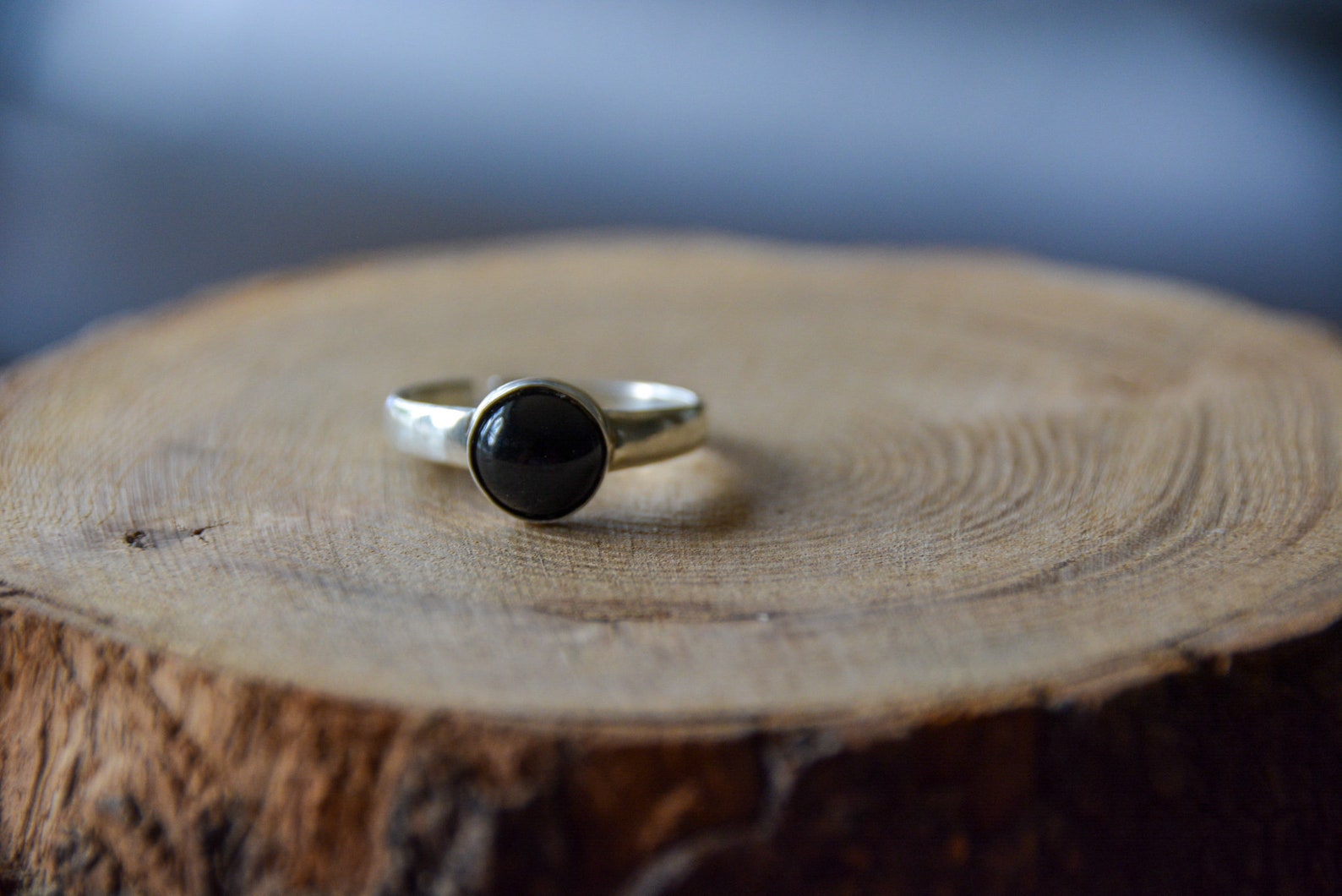 Black Stone Ring Mourning Ring Black Widow Ring Sterling | Etsy