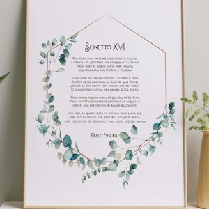 Pablo Neruda Sonetto Xvii Sonetto 17 Poesia Stampa - Ti amo senza sapere come - Inglese e spagnolo - Opzioni con e senza cornice
