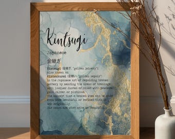Kintsugi Definition Print: Japanese Art