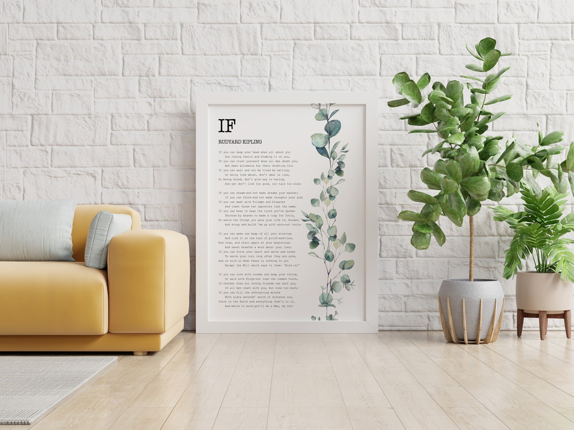 IF by Rudyard Kipling Printable Wall Art Downloadable Print | Etsy