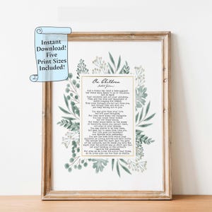 Kahlil Gibran &quot;On Children&quot; Poem Print | Printable Wall Art | Digital Download