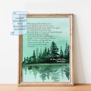 Wendell Berry Poem Print: Green Forest Watercolor (Digital Download)