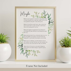 Maybe - Love Poem Print - Wedding Poem - Wedding Gift - Marriage ...