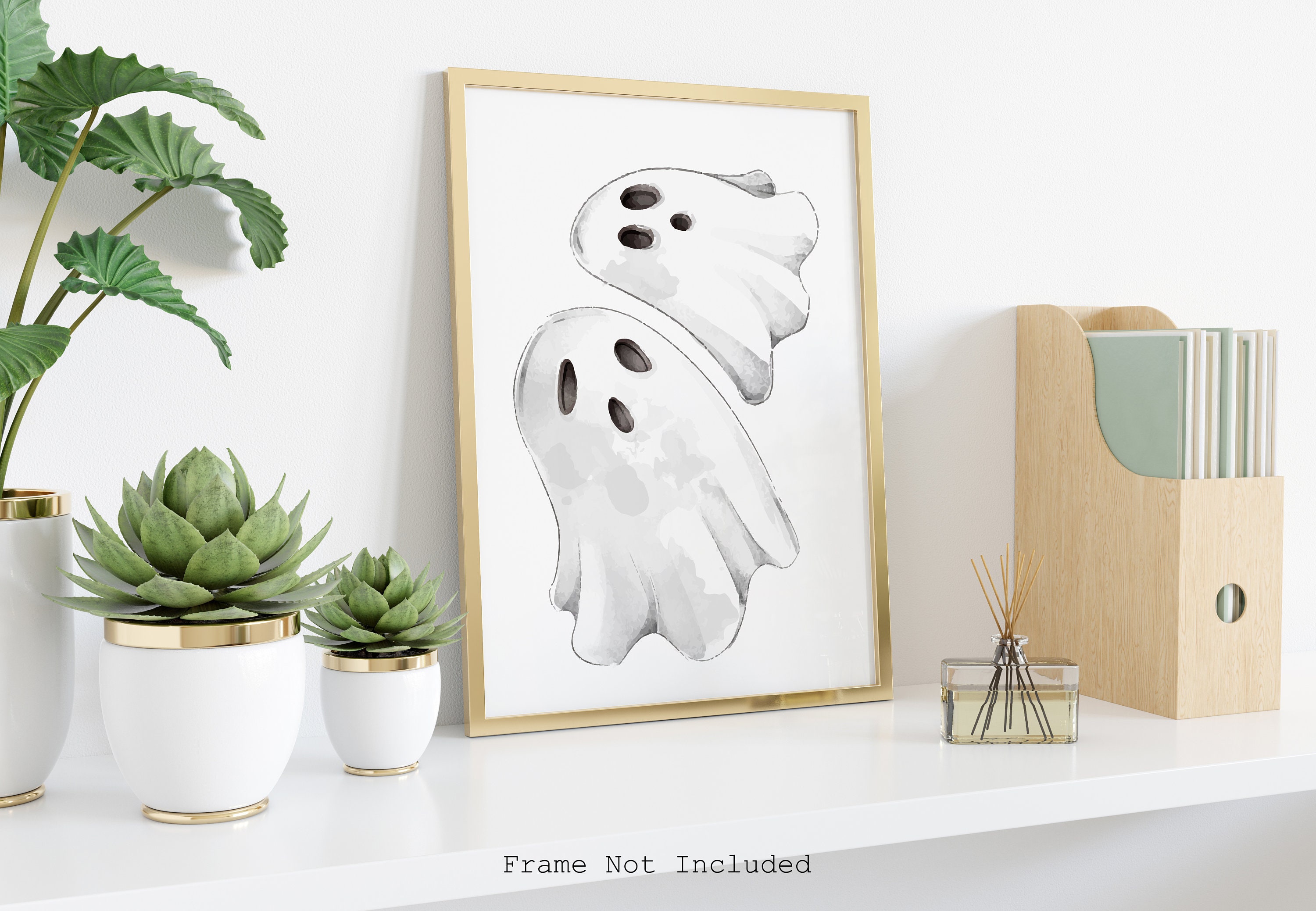 Halloween Spooky Ghost Printable Wall Art - Downloadable Print ...
