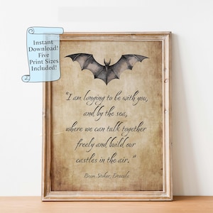 Dracula Book Quote Art Print: Gothic Literary Wall Decor (Digital Download)