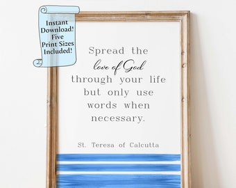 Mother Teresa Quote Print: Inspirational Wall Art (Digital Download)