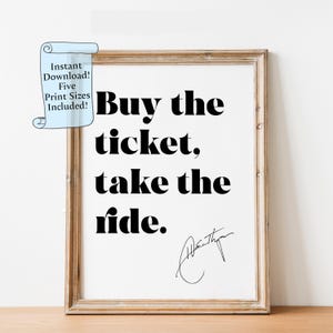 Hunter S Thompson Quote Print: Minimalist Typography Wall Art (Digital Download)