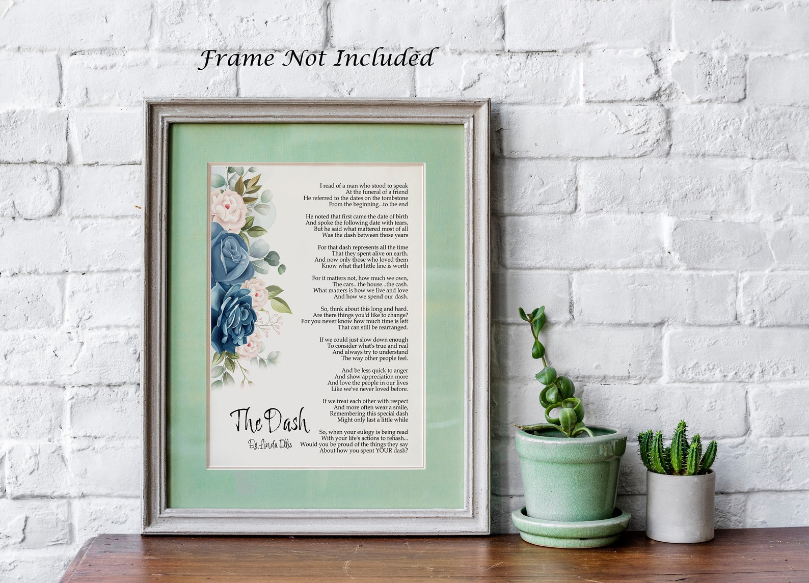 The Dash Poetry Printable Poem by Linda Ellis Live Your - Etsy