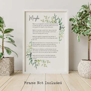 Maybe - Love Poem Print - Wedding Poem - Wedding Gift - Marriage ...