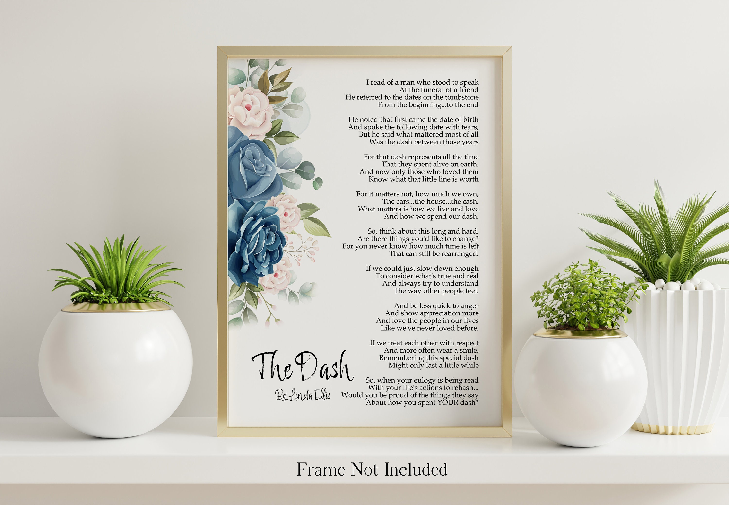 The Dash Poetry Printable Poem by Linda Ellis Live Your Etsy