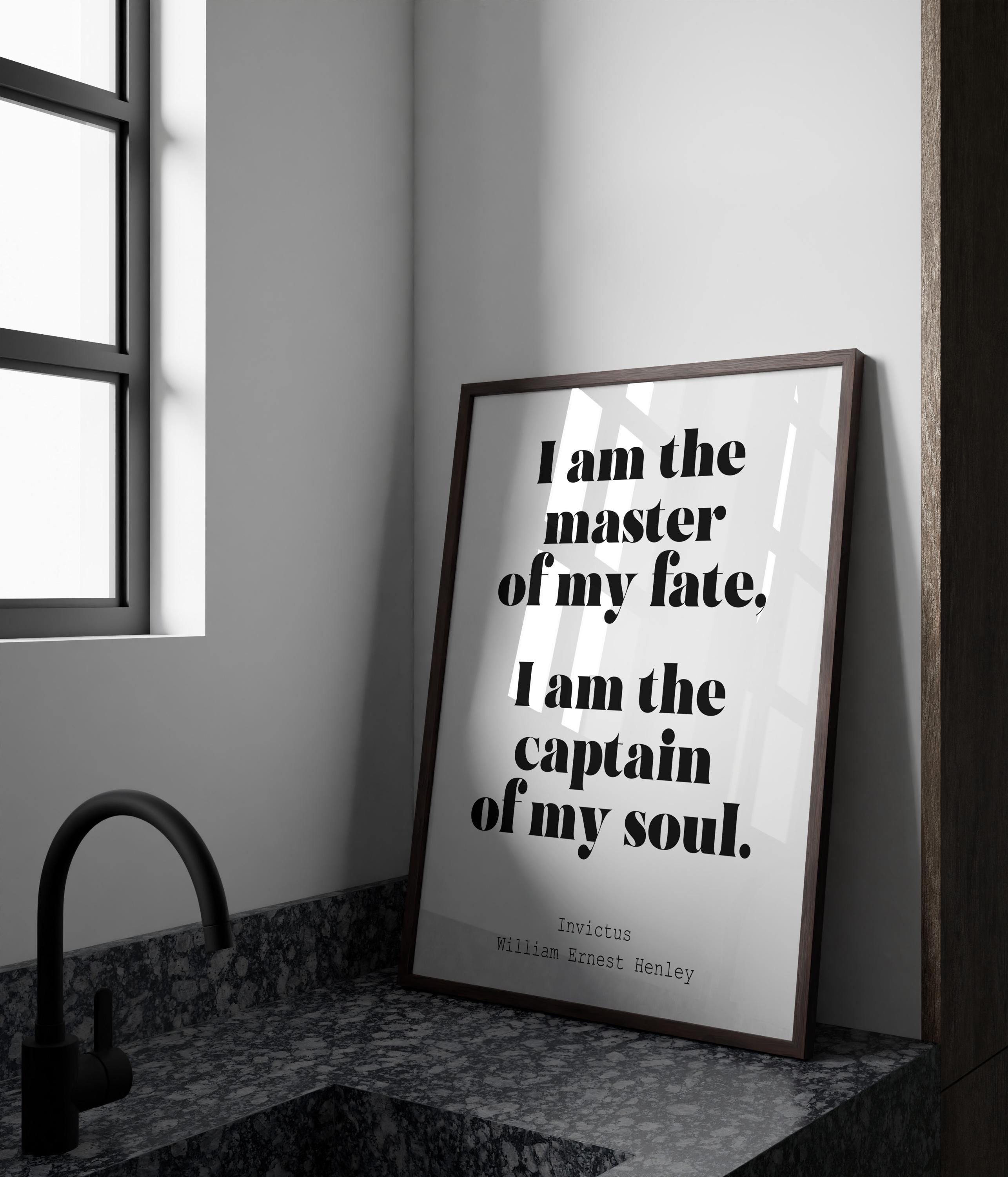 Invictus Message Invictus Poem Print: Motivational Wall Art (digital Download) - Etsy