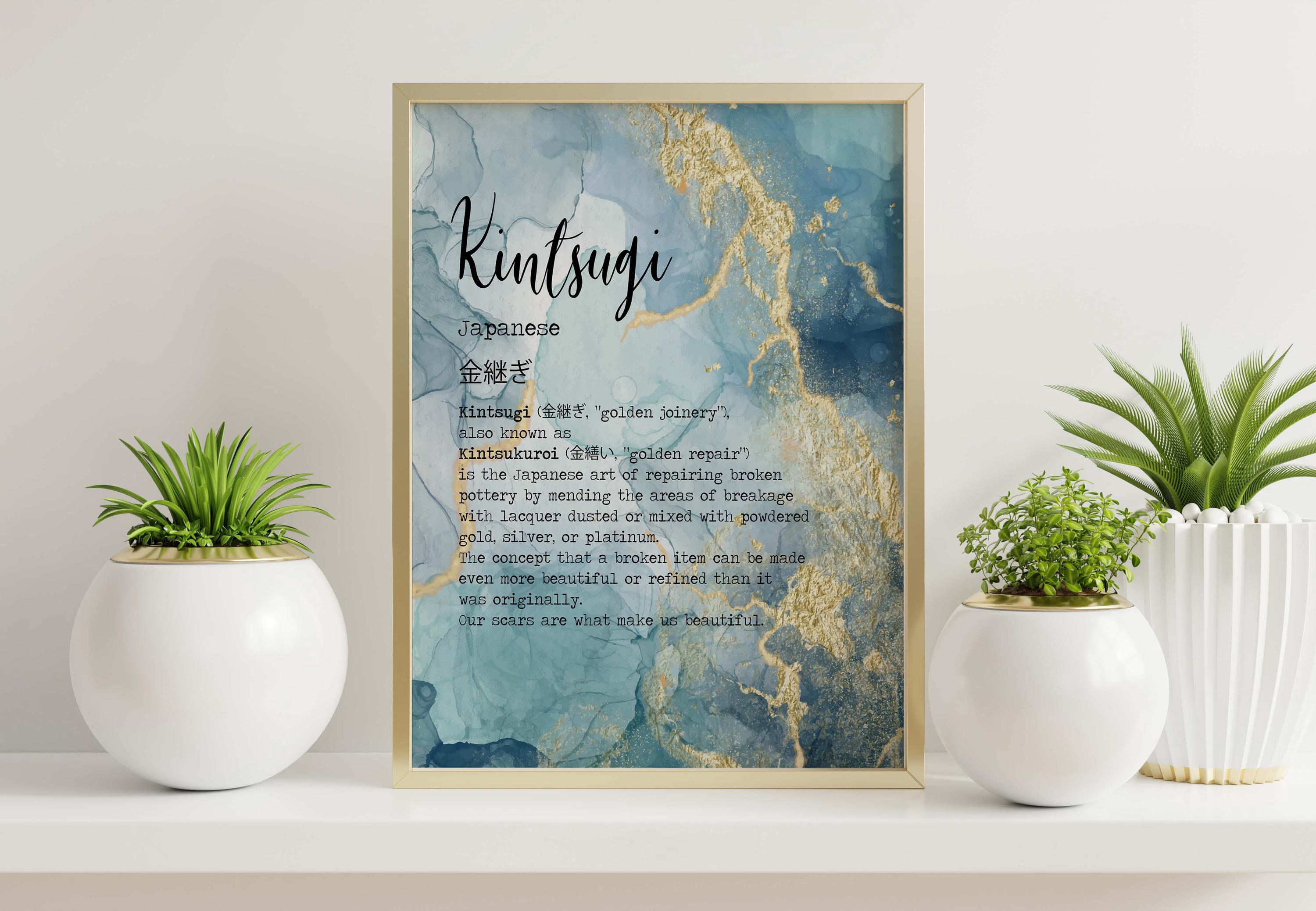 Kintsugi Definition Print: Japanese Art, Gold Accent (unframed) - Etsy