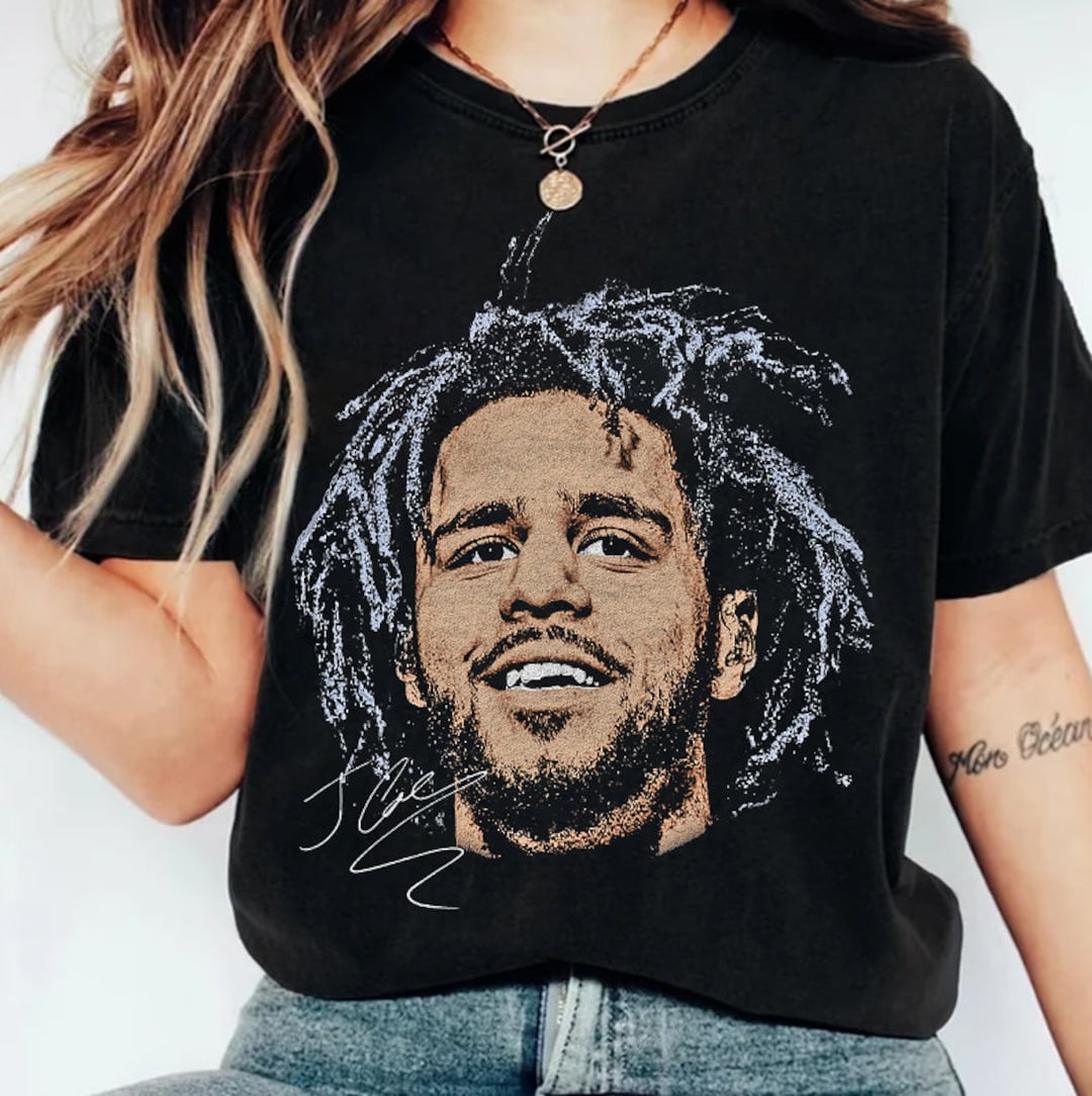 J Cole Skull Face Shirt, Rapper Shirt, Bootleg Raptees 90s Shirt, J ...