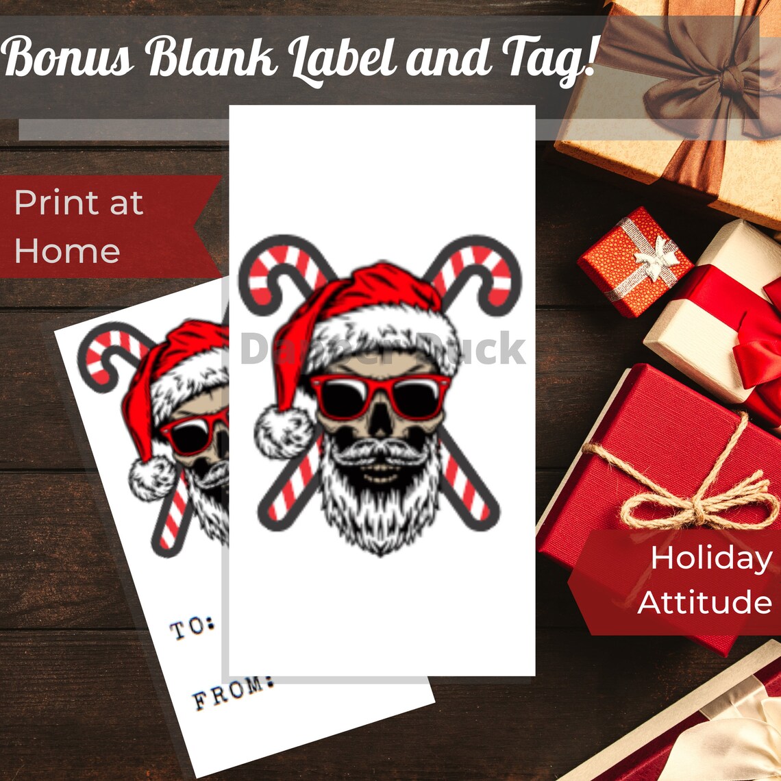 Printable Funny Christmas gift tags Holiday gift label Etsy