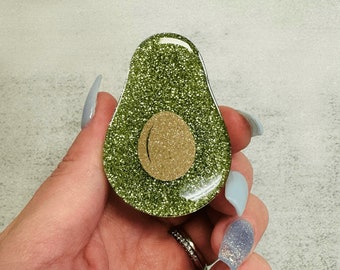 Avocado Badge Reel, Food Badge, Retractable Badge Reel, Hispanic Badge Holder, Latina Vibes, Cinco de Mayo