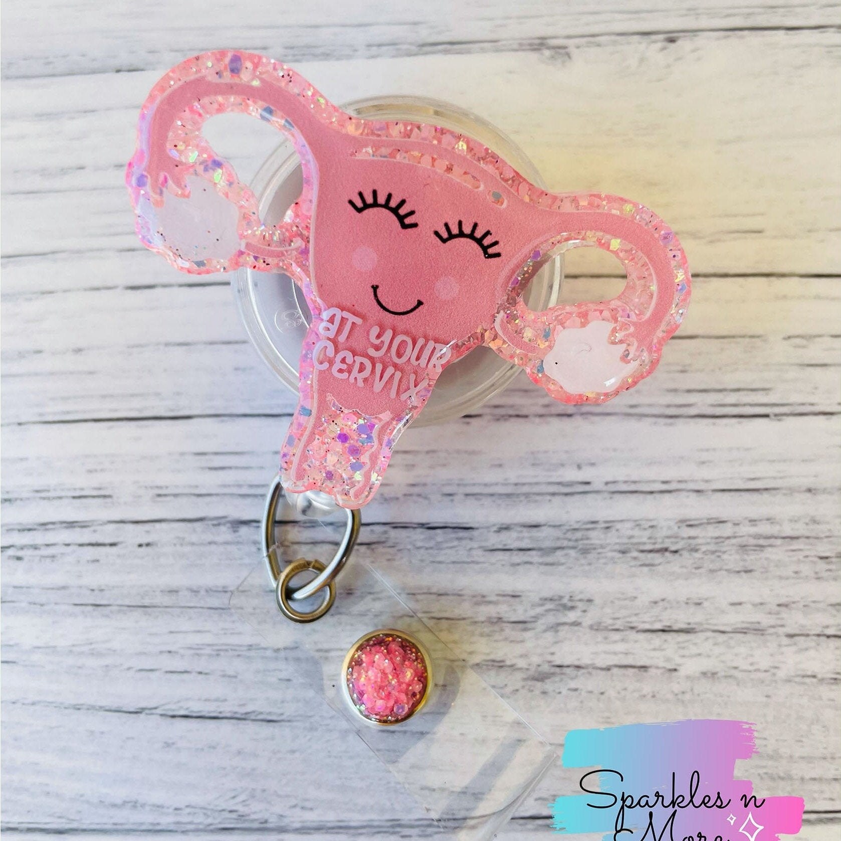 Uterus at Your Cervix Badge Reel, Funny Badge Reel, OBGYN Name Tag Holder,  Labor & Delivery, Pediatric -  Sweden