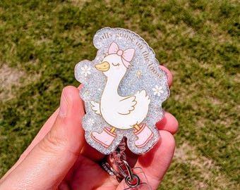 Silly Goose Badge Reel, Funny Badge, Badge Reel Retractable, Funny Badge Holder, Funny Mental Health, Badge Reel Nurse
