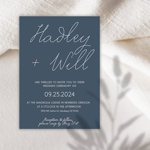Moody Wedding Invite | Classic Wedding Invitation | Fall Wedding Colors | Editable Wedding Template