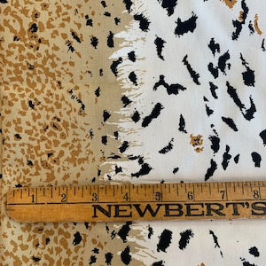 Cheetah Stripe Fabric // Animal Print Fabric // New Old Stock