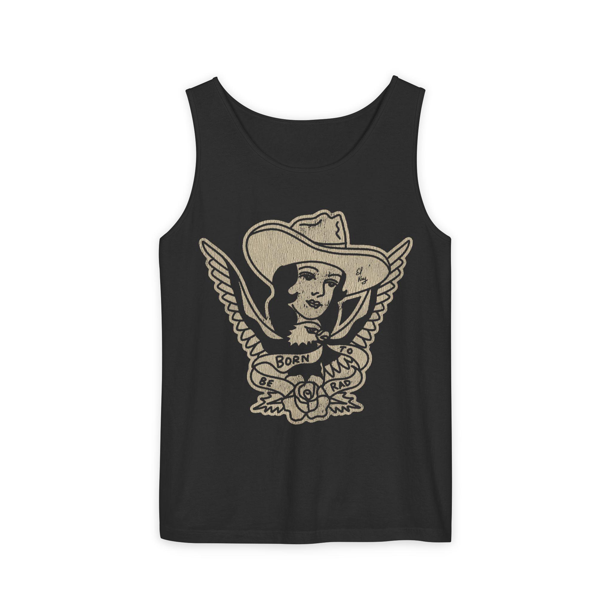 Cowgirl Rodeo Tank Top, Western Fashion Sleeveless Shirt, El Ray Art Tattoo Biker Gift, Women's Rebel Punk Skate Tee, Women's Cowgirl Tank,