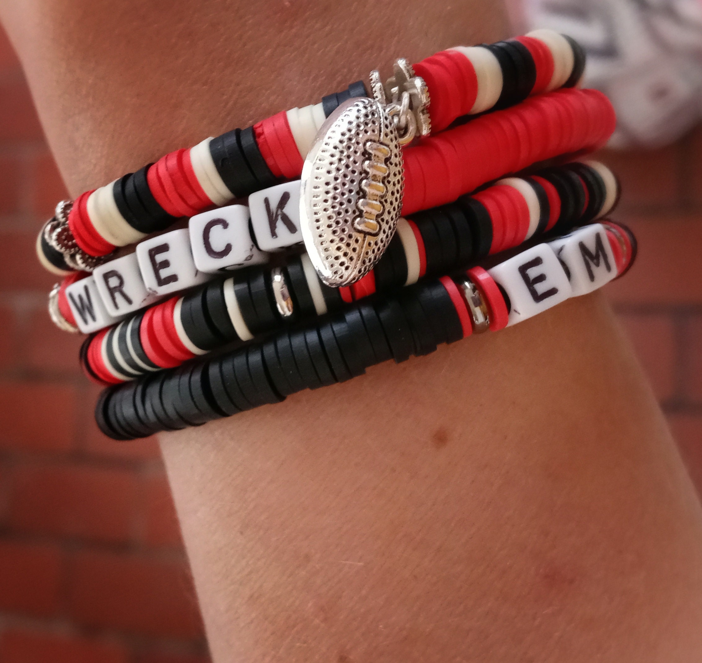 Vinyl disc bracelets with words Etsy