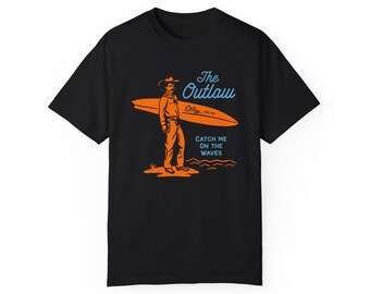 Cowboy Surfer Unisex Garment-Dyed T-shirt