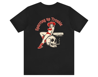 Cowgirl, pinup, country western, tee, tee shirt, El Ray art. Unisex Jersey Short Sleeve Tee