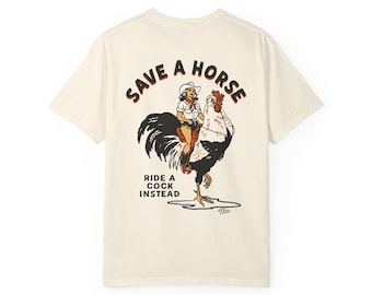 Hahn Rodeo Cowgirl Cowboy Grafik T-Shirt | Western Punk Rock Shirt