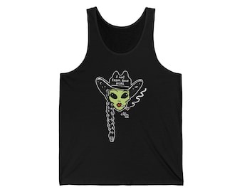 Rodeo punk alien cowgirl western el Ray konst rolig humor alternativ unisex linne
