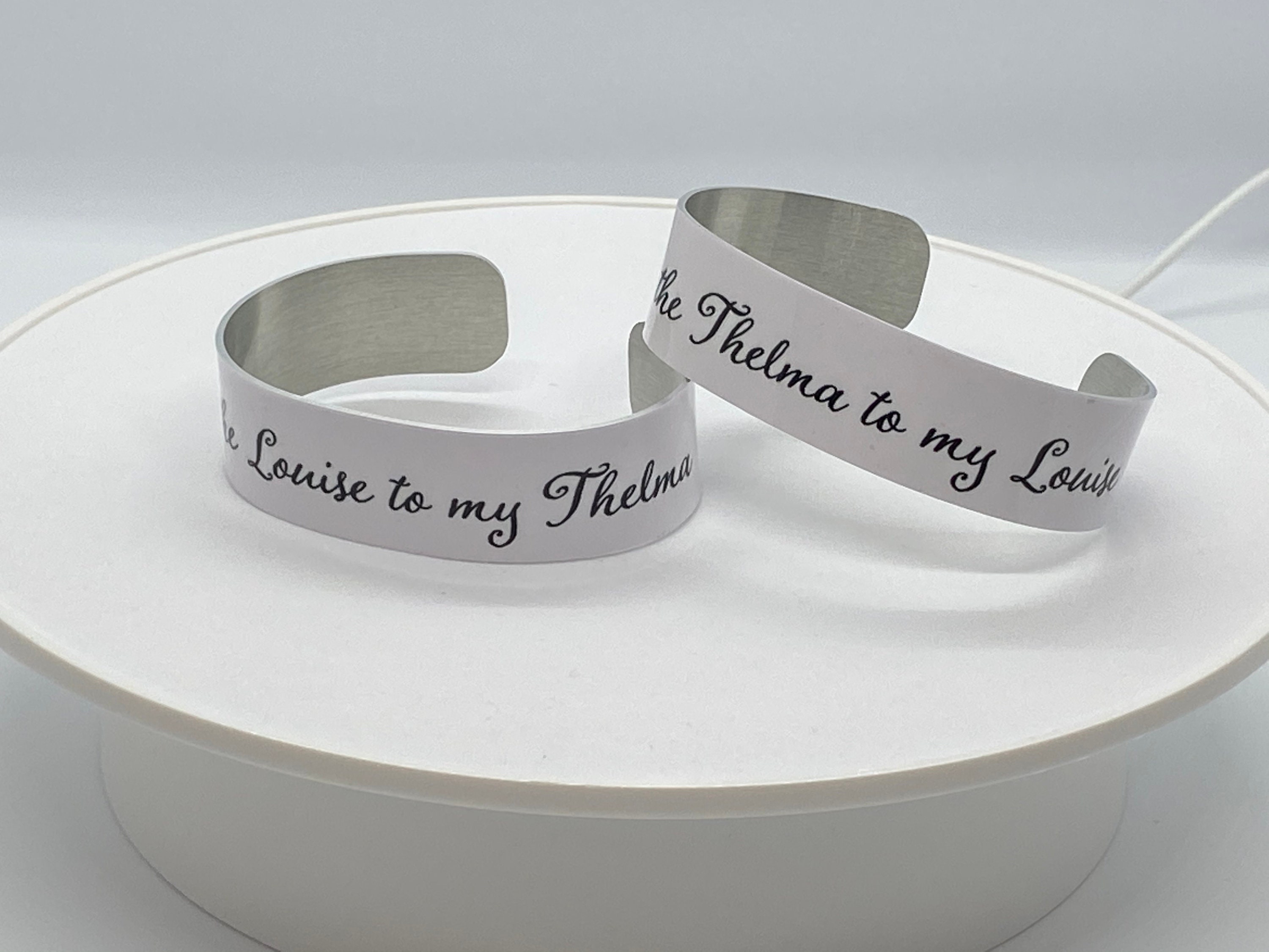 Thelma & Louise Bracelets | Best Friends Sisters | Hand Stamped | Stackable Bracelet | Adjustable Bracelet | Gift 