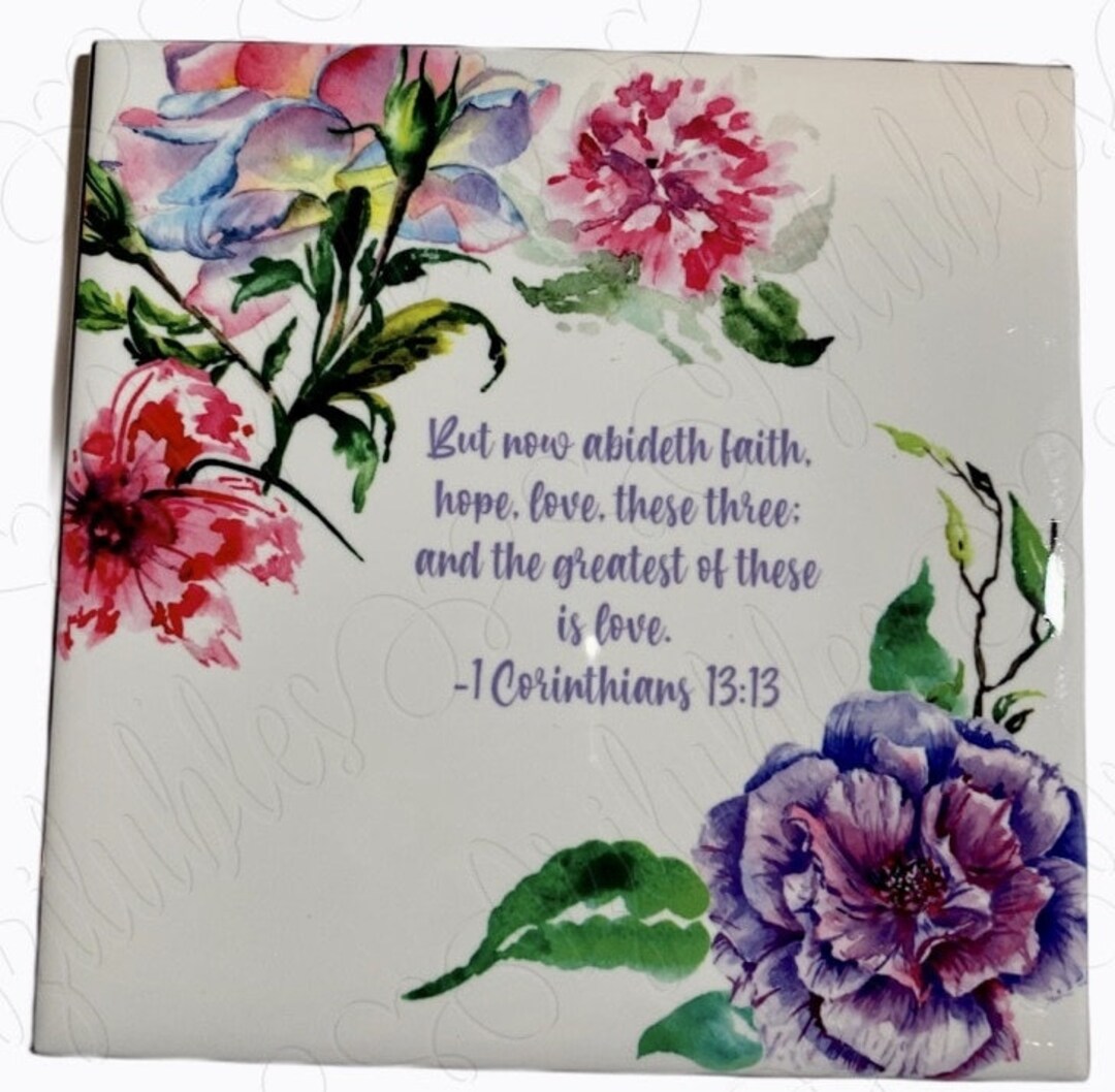 1 Corinthians 13:13 Decorative Tile - Etsy