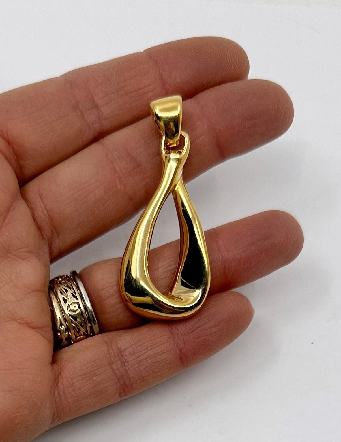 Beautiful 14K Gold MILOR Italy INFINITY PENDANT W/ Strong Etsy
