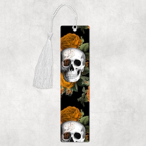 Skull Bookmark Sublimation Designs, Bookmark Wrap Template, Sublimation Files, Graduation Gifts, School Supplies, PNG