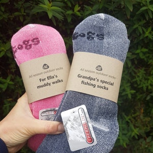 Personalised Knee length socks/Horse riding socks/wellington boot socks/walking socks/thermal socks image 1