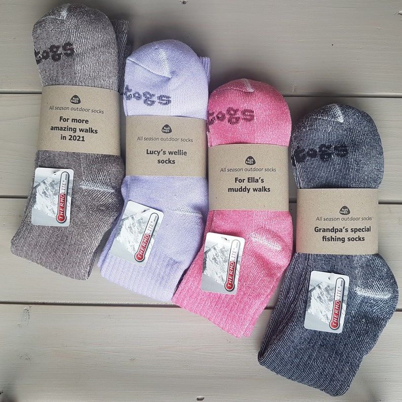 Personalised Knee length socks/Horse riding socks/wellington boot socks/walking socks/thermal socks image 2