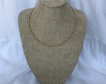 3mm* gold filled bead necklace