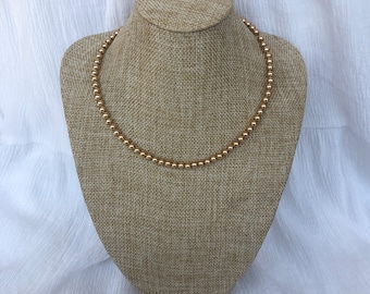 5mm* gold filled bead necklace