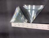 Lot of 10 4 x4 x4 clear triangle bevels