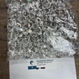 96 COE clear glass pebbles