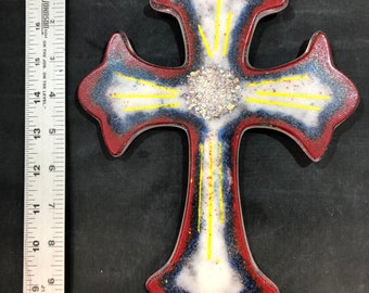 Fused glass cross