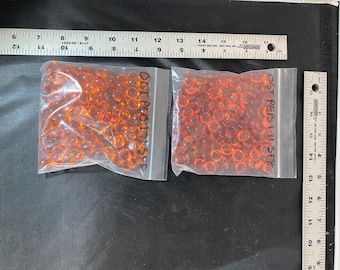 96 COE orange glass pebbles