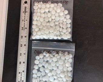 96 COE White Opal Glass Pebbles