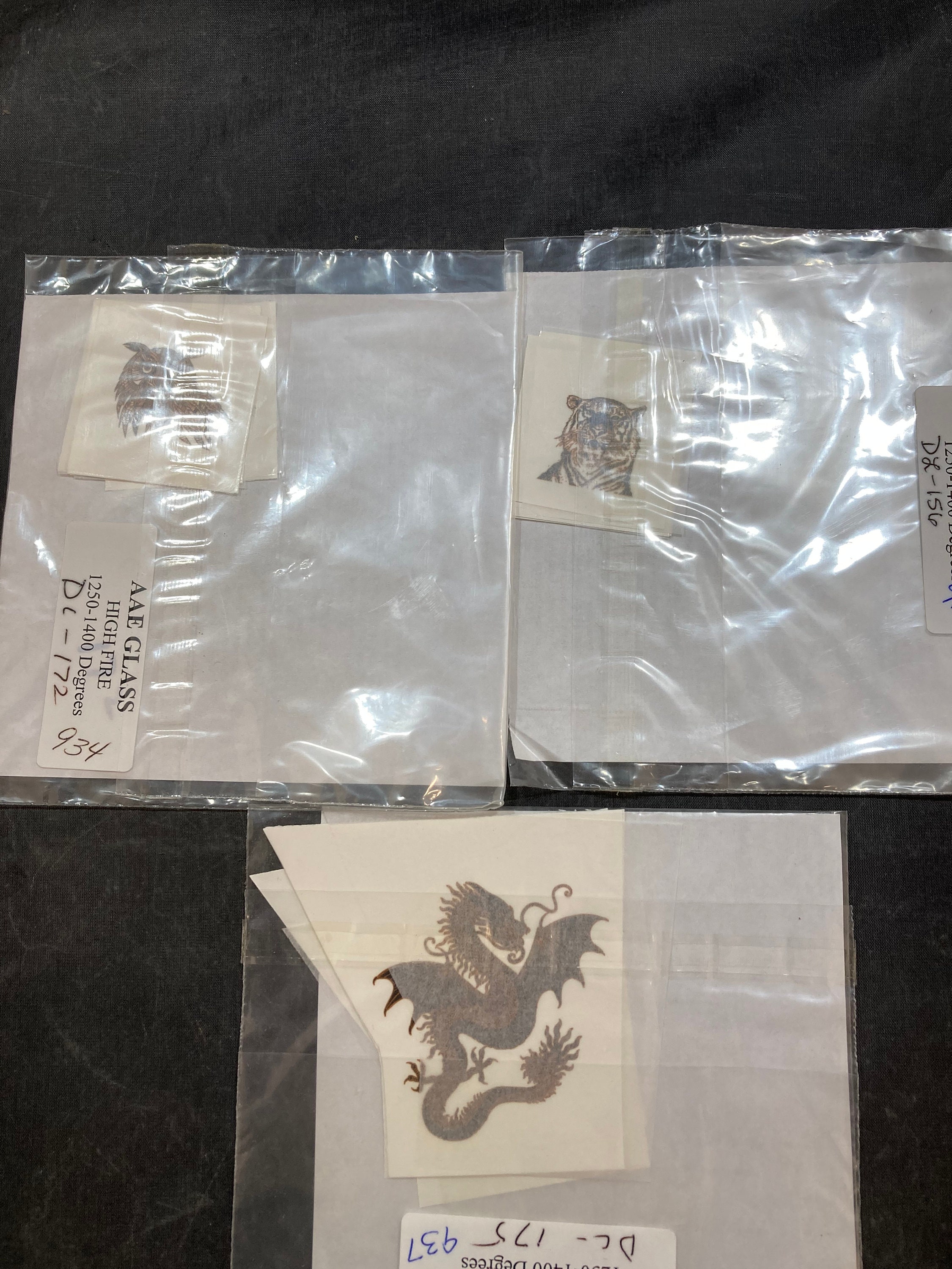 Fusing Decals Set of 3 Decals for Fusing on Glass - Etsy