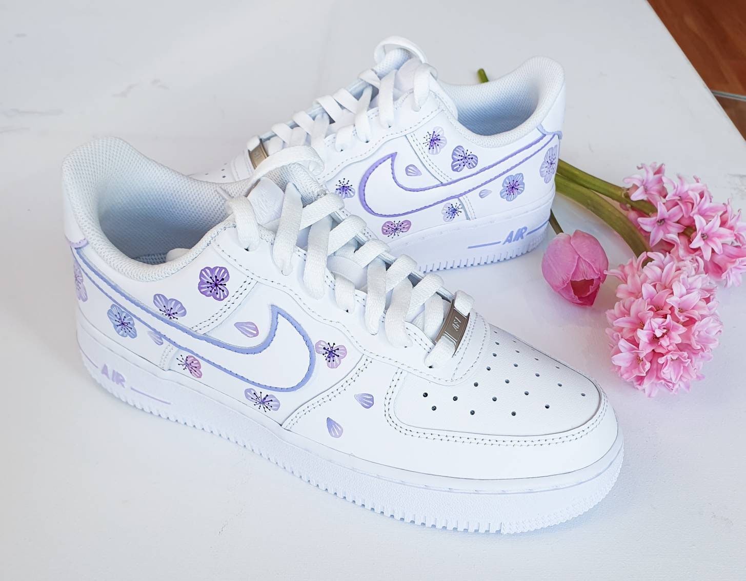air force 1 blue flower