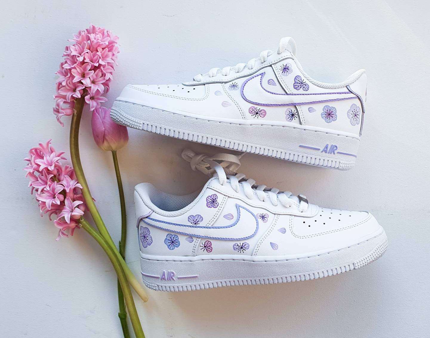 nike air force blue flower
