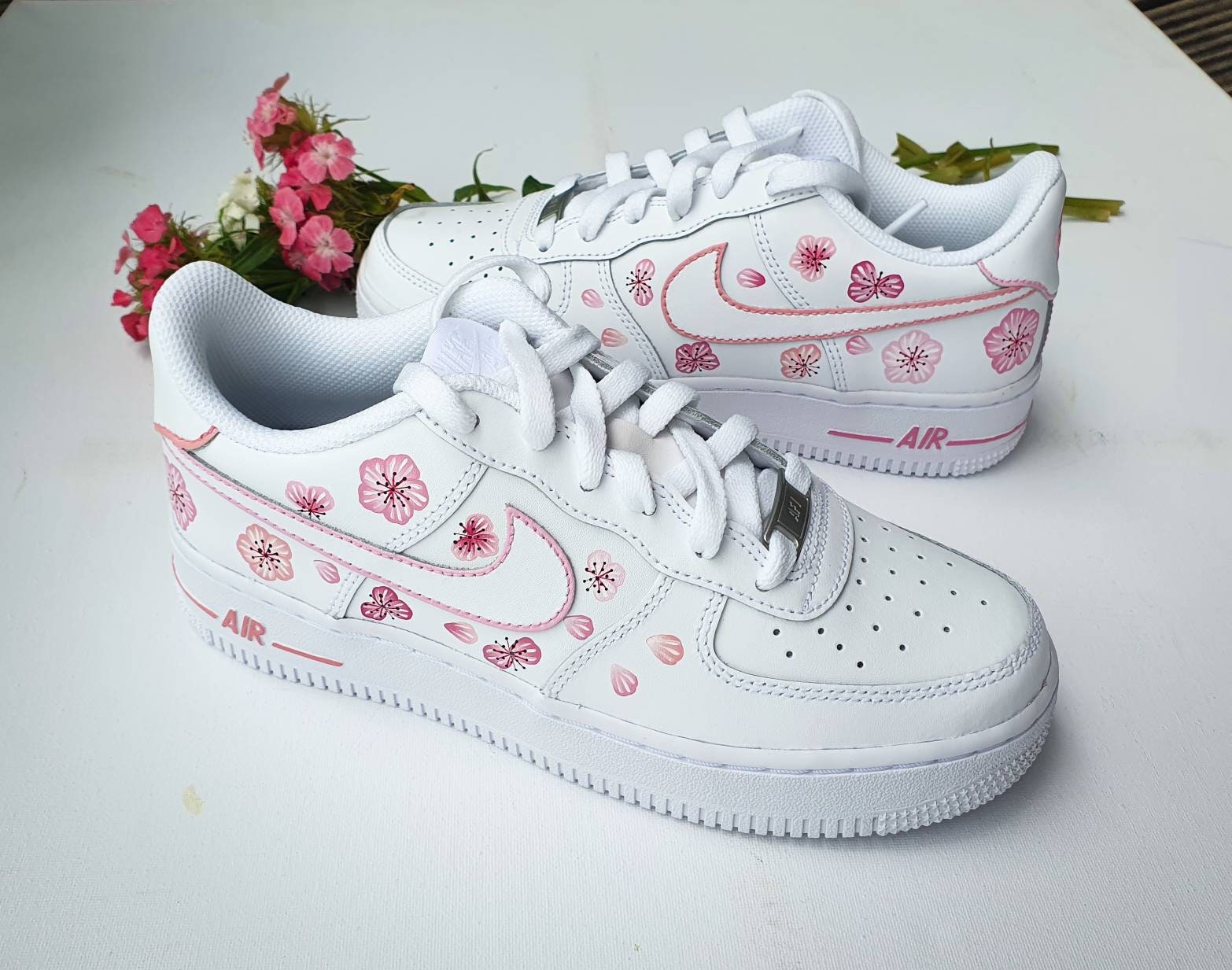 air force 1 blue flower