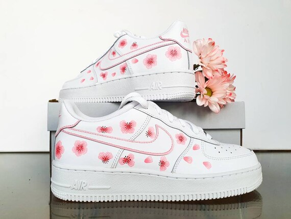 pink flower nikes